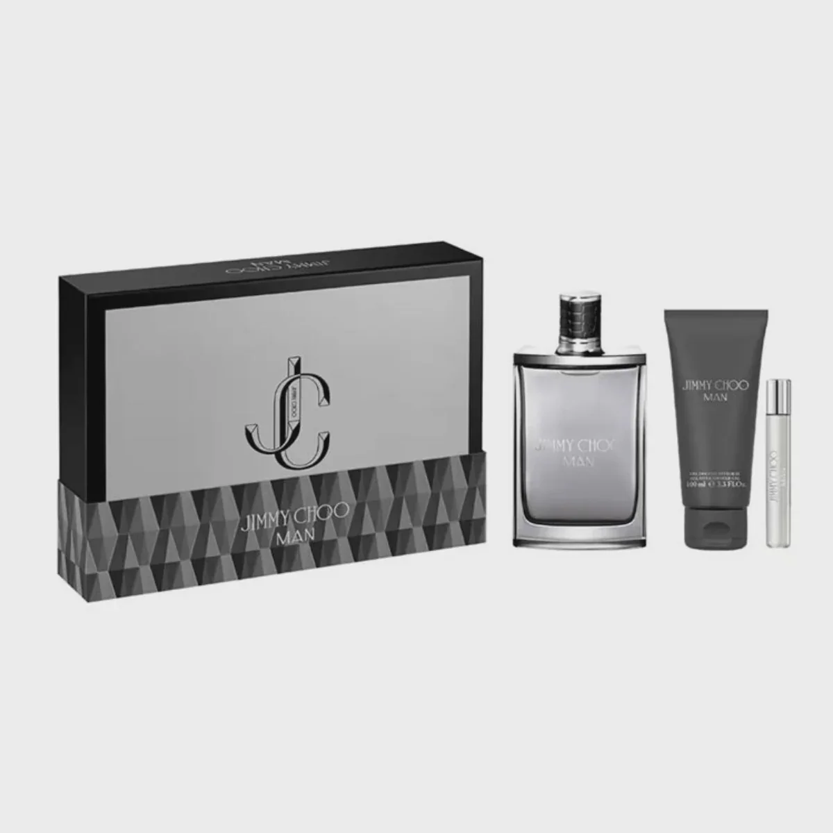 Jimmy Choo Man Set 3.3oz EDT & .25oz EDT & 3.3oz SG