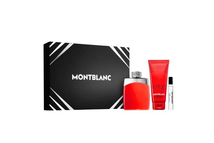 Mont Blanc Legend Red Set 3.3oz EDP & .25oz Mini & 3.3oz Shower Gel